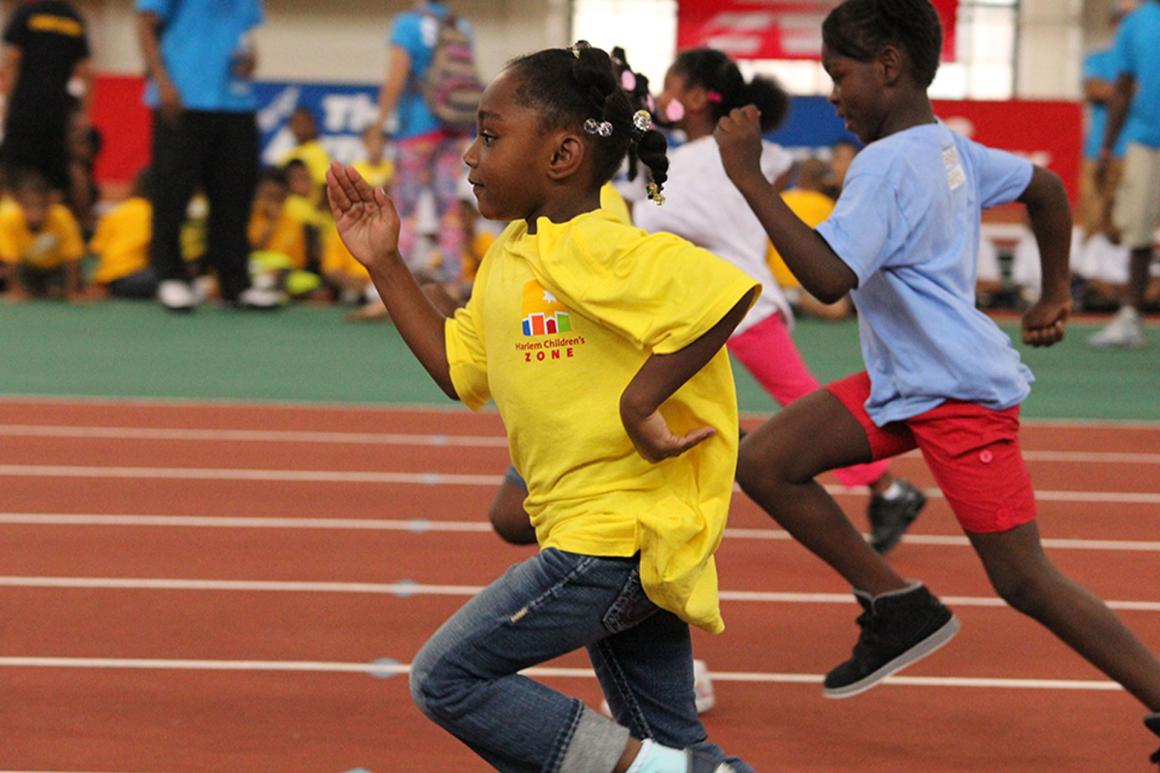 kids running on track