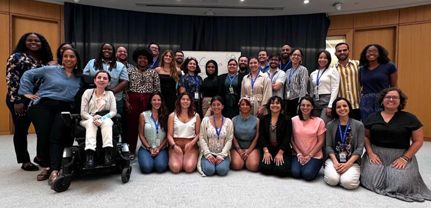 Group photo of the Friedman school of Nutrition Science and Policy members with Angélica Valdés Valderrama