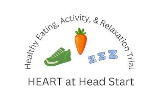 Logo featuring a sneaker, carrot and the text 'Heart at Head Start'