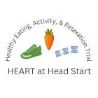 Logo featuring a sneaker, carrot and the text 'Heart at Head Start'